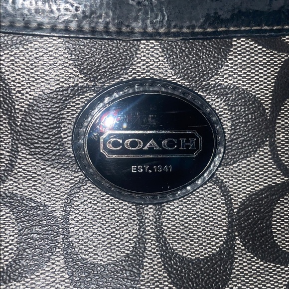 Coach Monogram Black and Gray Shoulder Bag - Picture 3 of 7